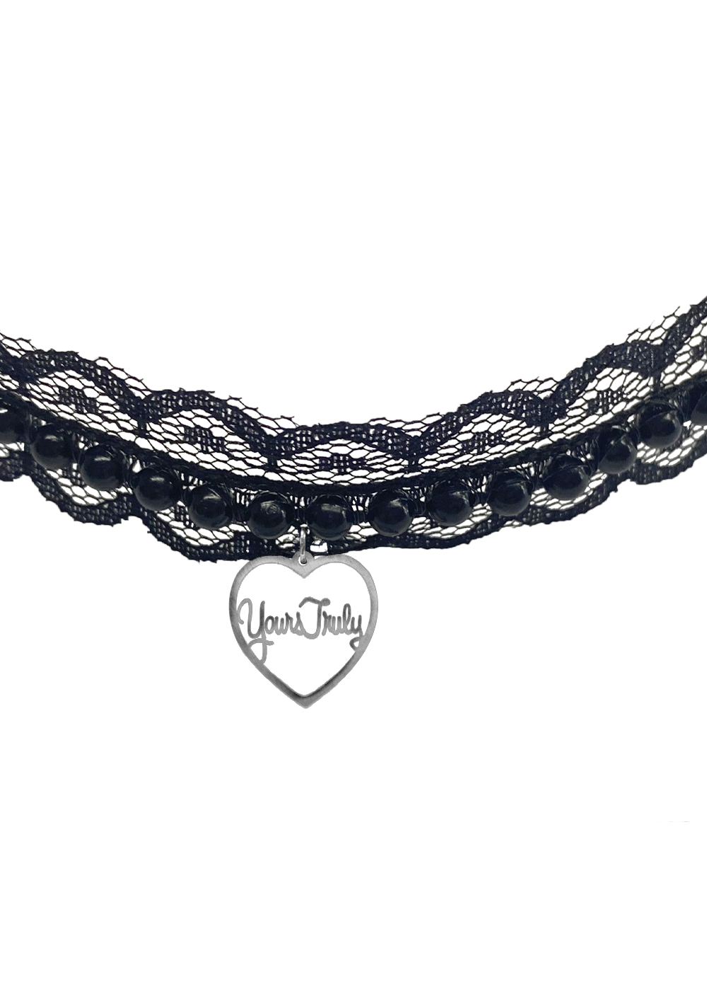 yours truly 10th anniversary choker detail