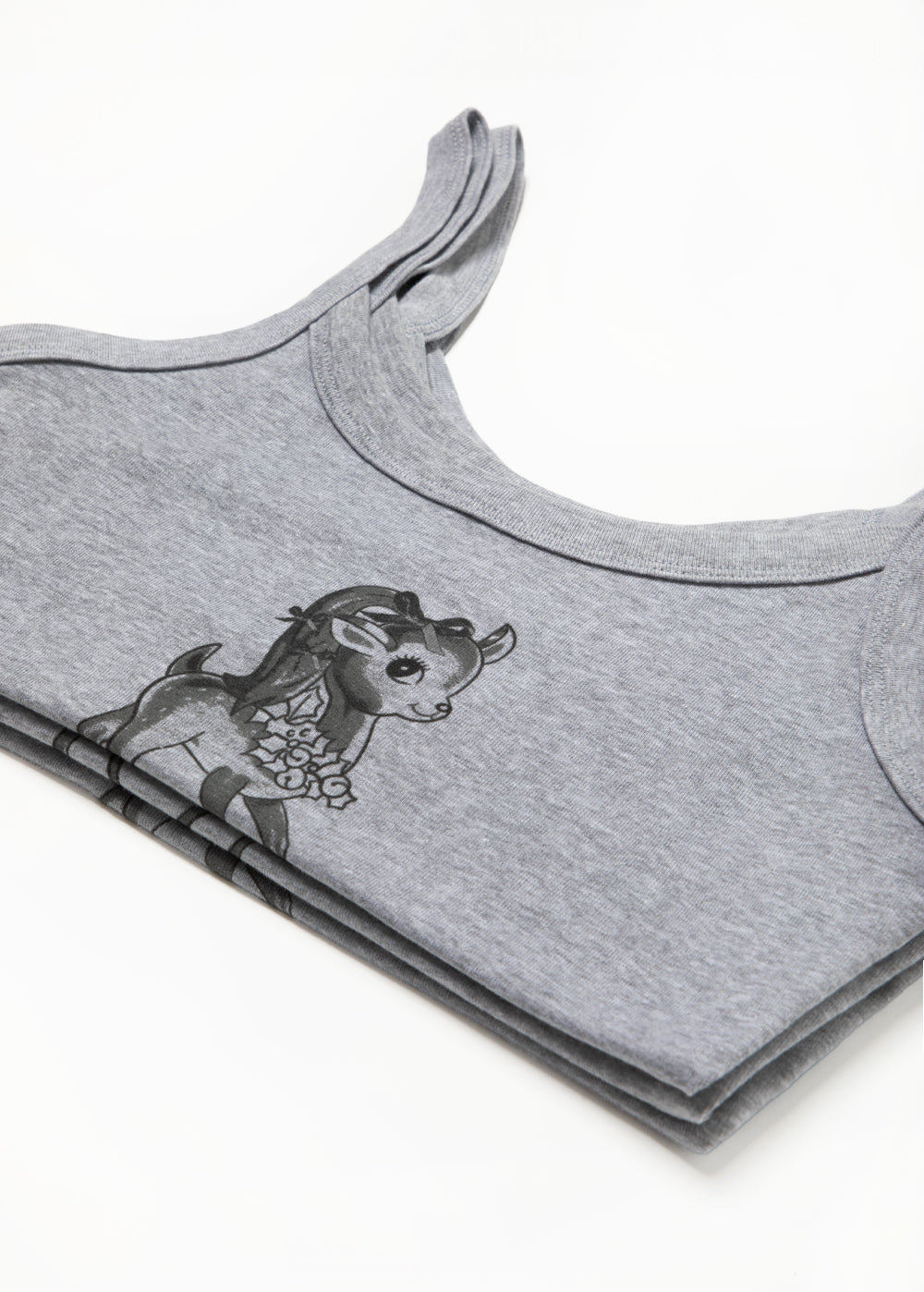Christmas Kisses Cropped Tank Top Folded