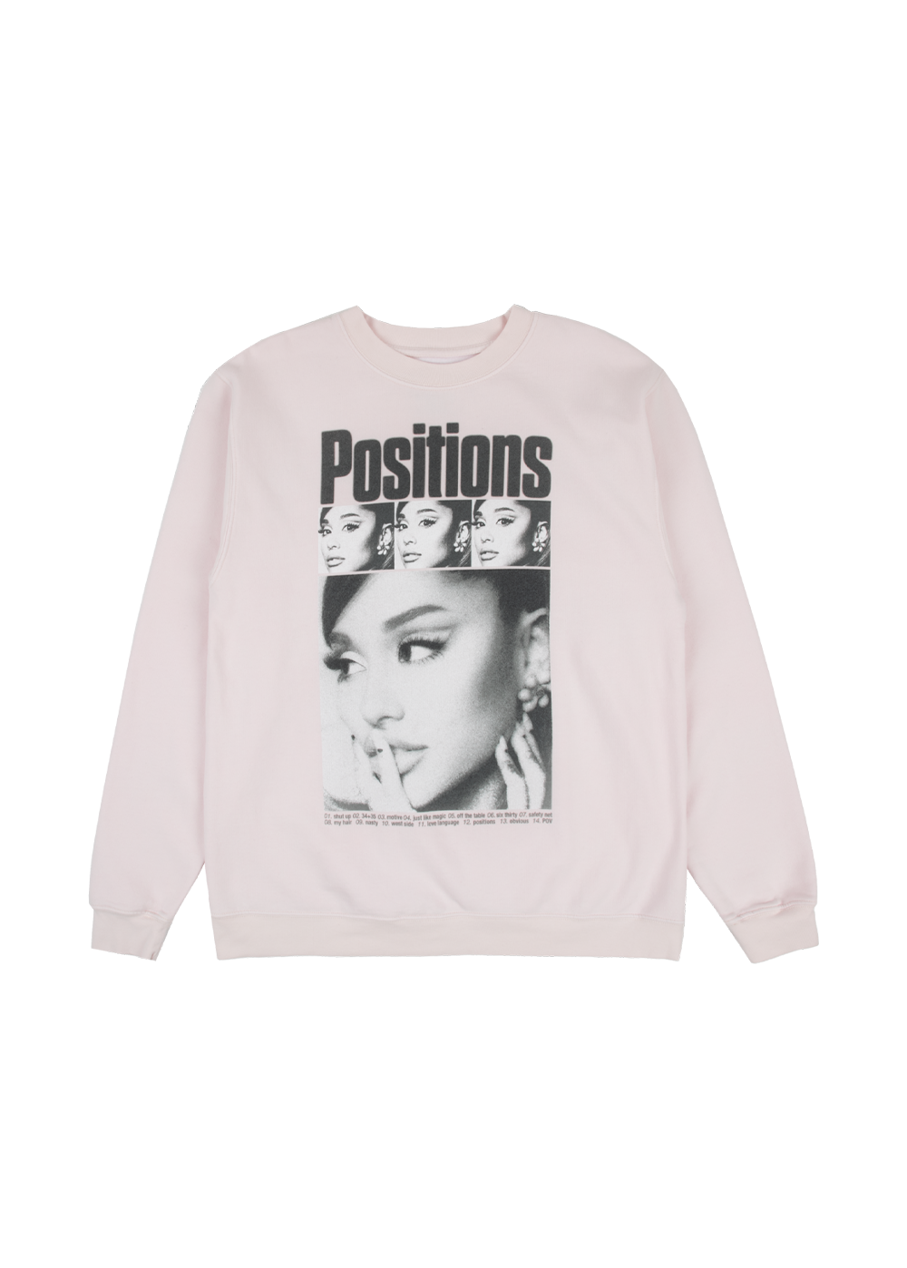 positions rewind pink crewneck