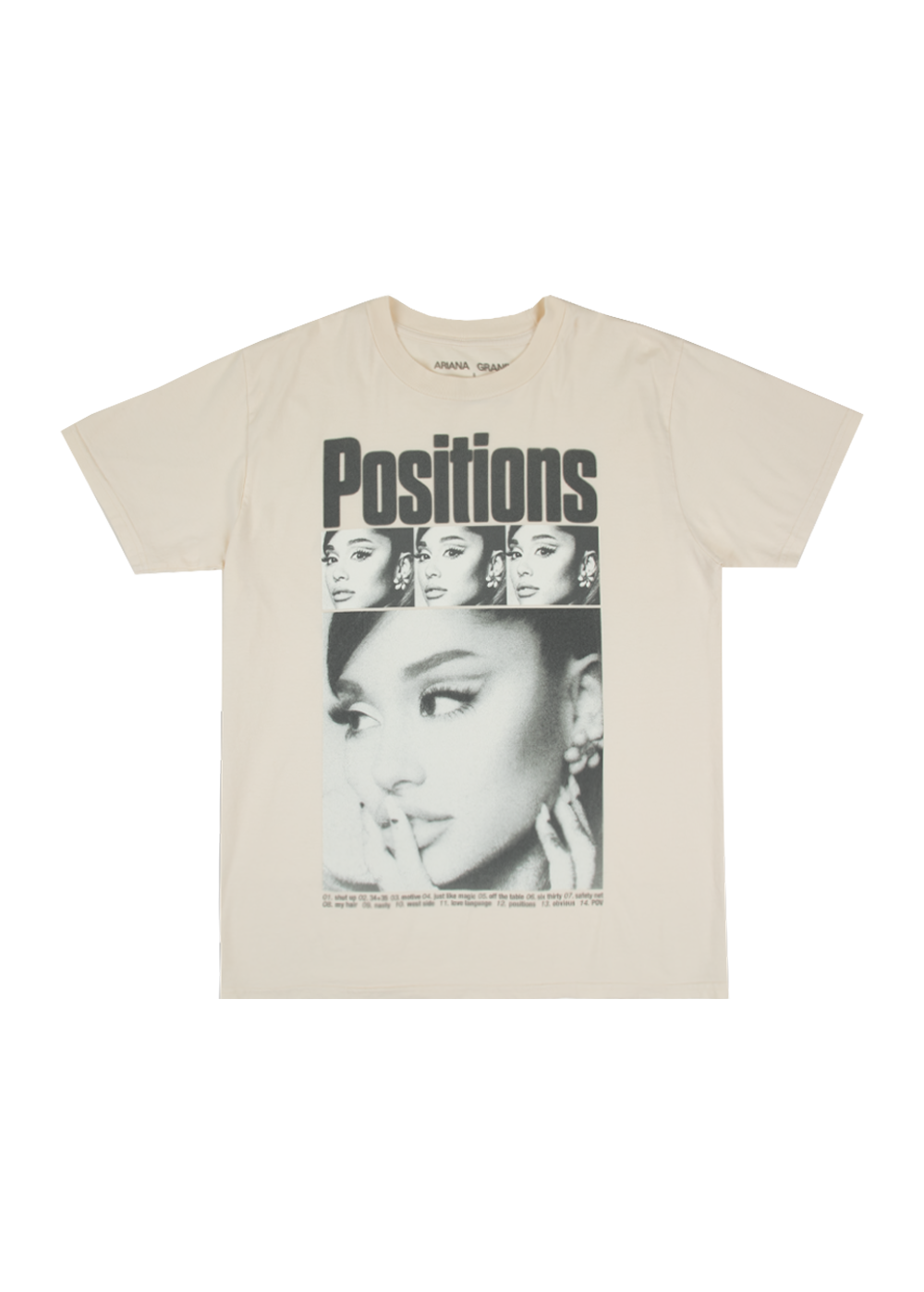 positions rewind t shirt Ariana Grande Shop