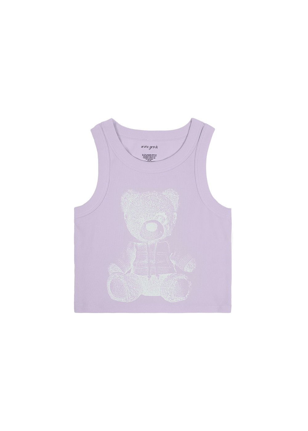 teddy ribbed tank top front