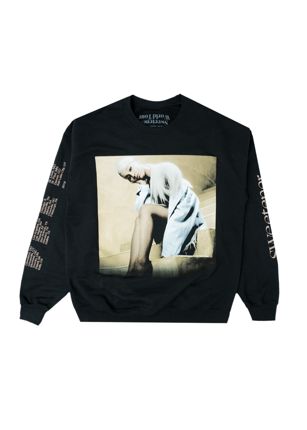 sweetener staircase black crewneck Ariana Grande Shop