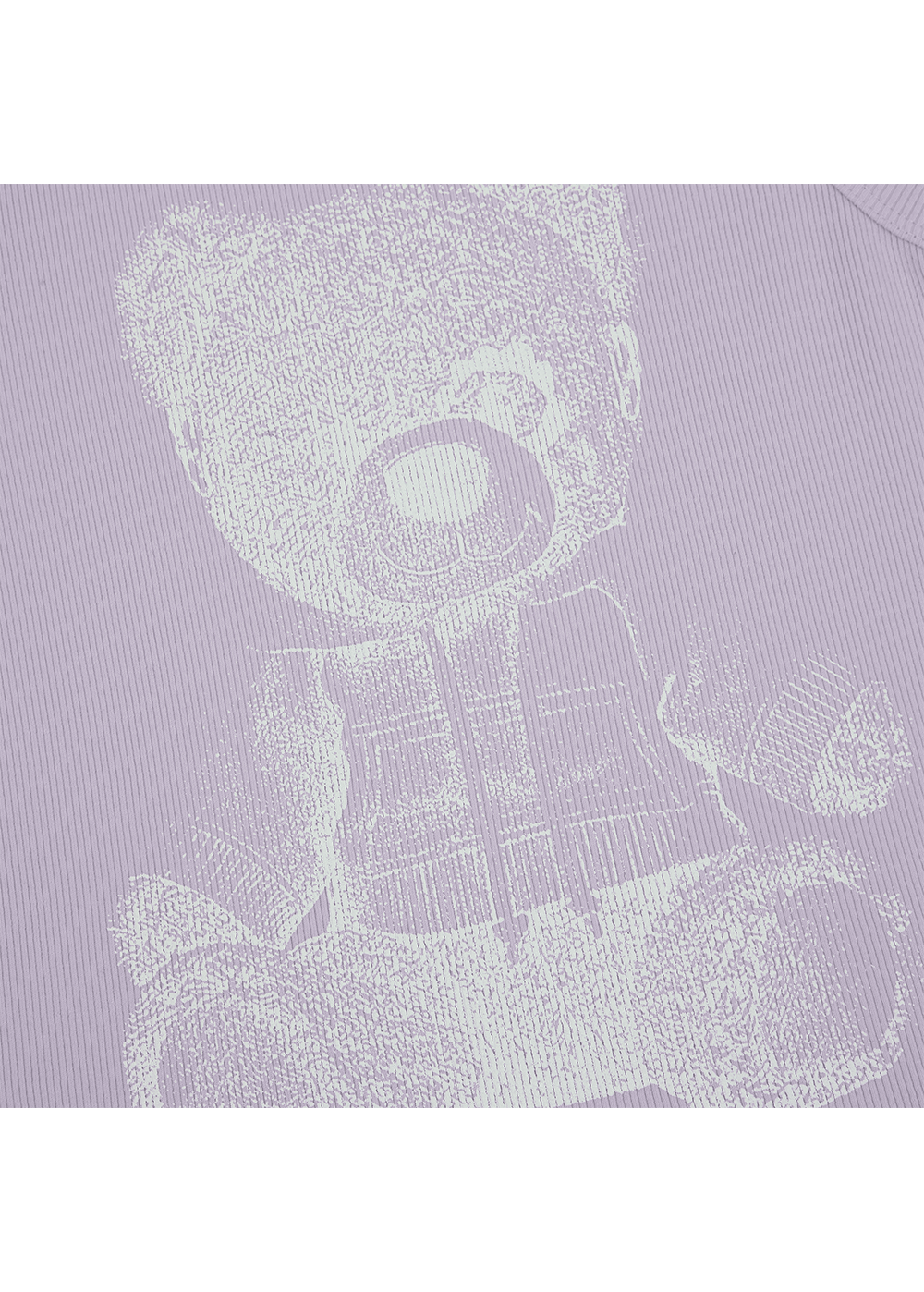 teddy ribbed tank top front detail
