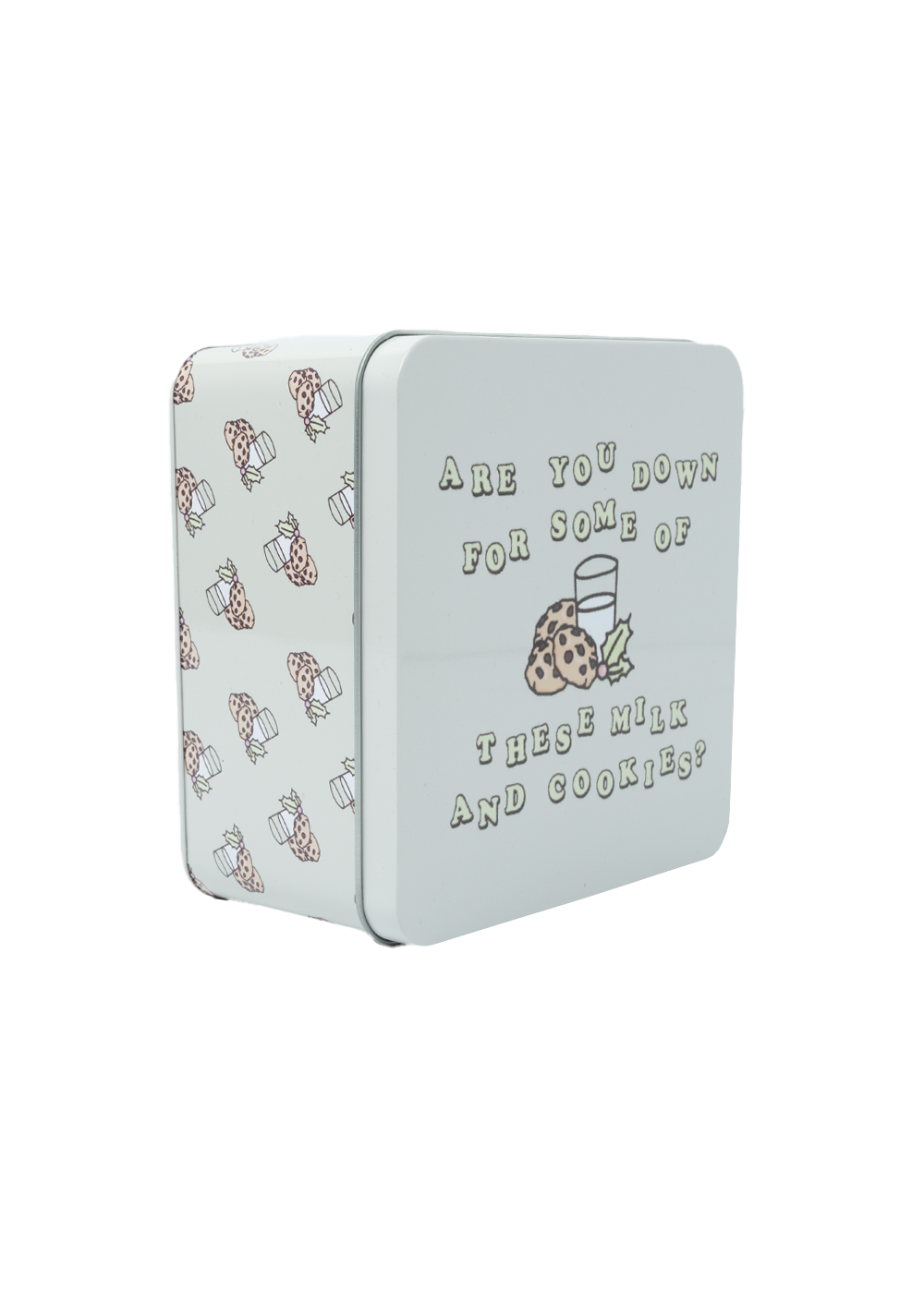 milk and cookies cookie tin