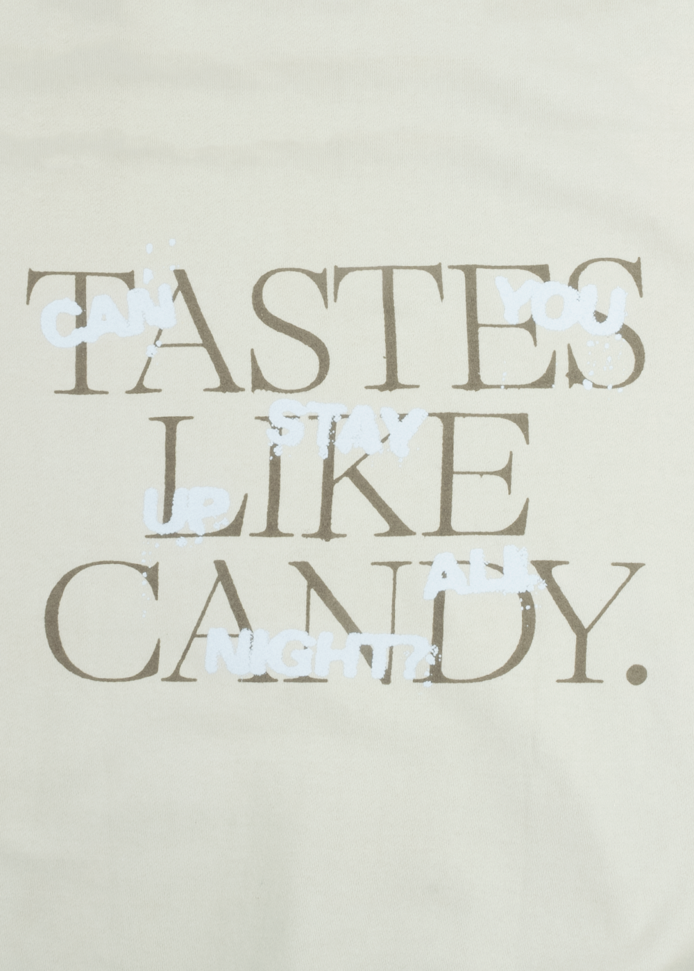 tastes like candy hoodie detail