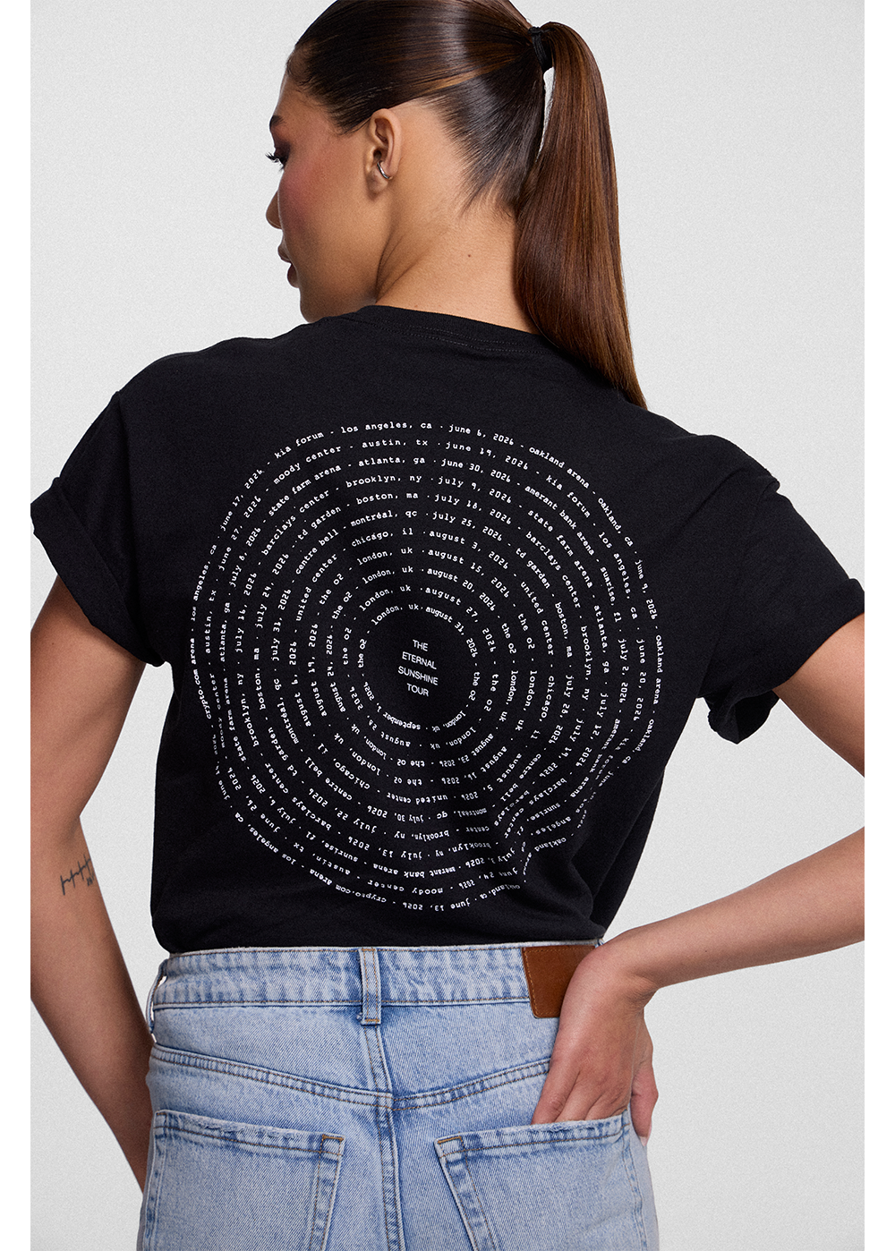 Eternal Sunshine Tour Swirl T-Shirt (Black) Back alt
