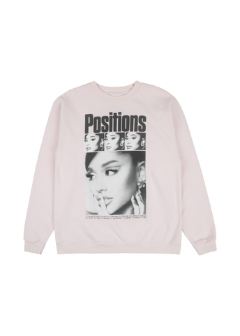 positions rewind pink crewneck