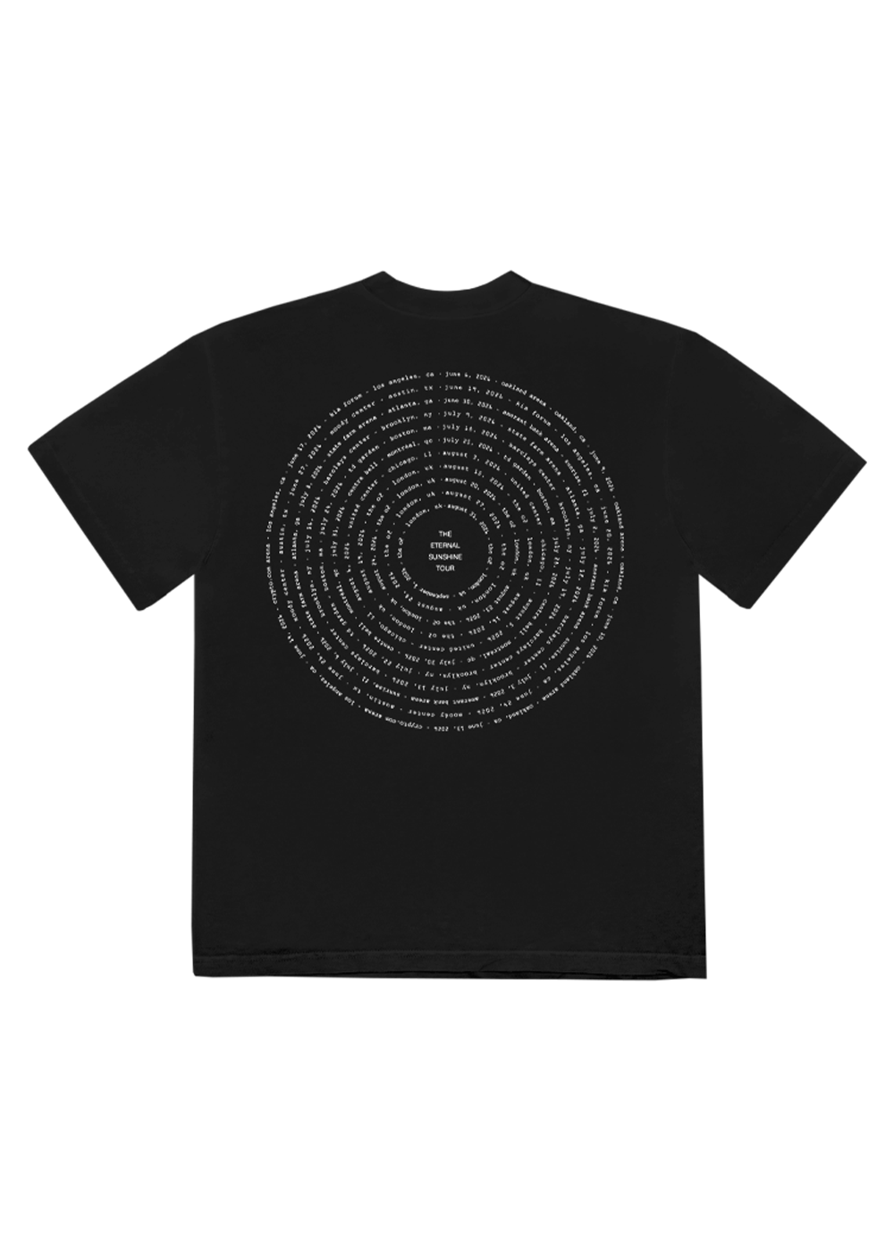 Eternal Sunshine Tour Swirl T-Shirt (Black) Back