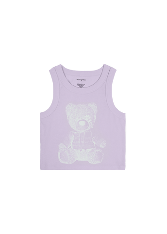 teddy ribbed tank top front