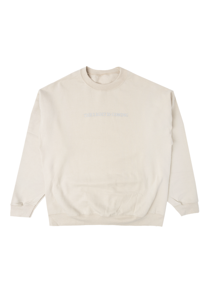 the light is coming crewneck
