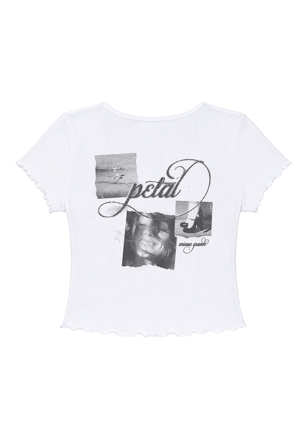 petal ripped photo baby tee Back
