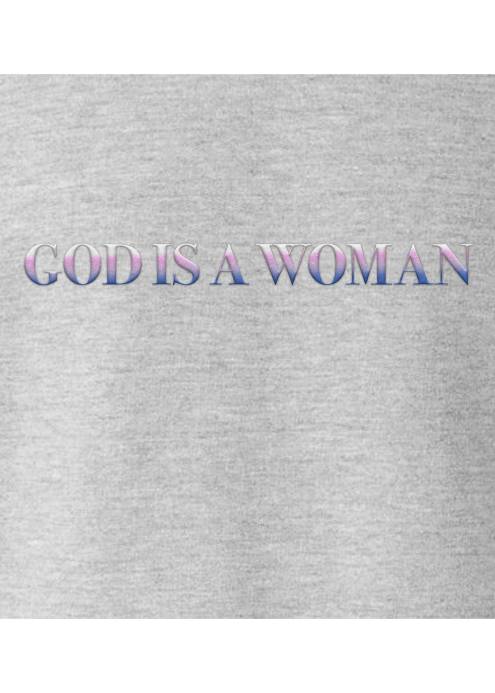 god is a woman 5 year anniversary crewneck front detail