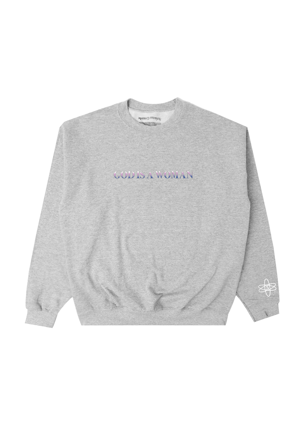god is a woman puff print crewneck Ariana Grande Shop
