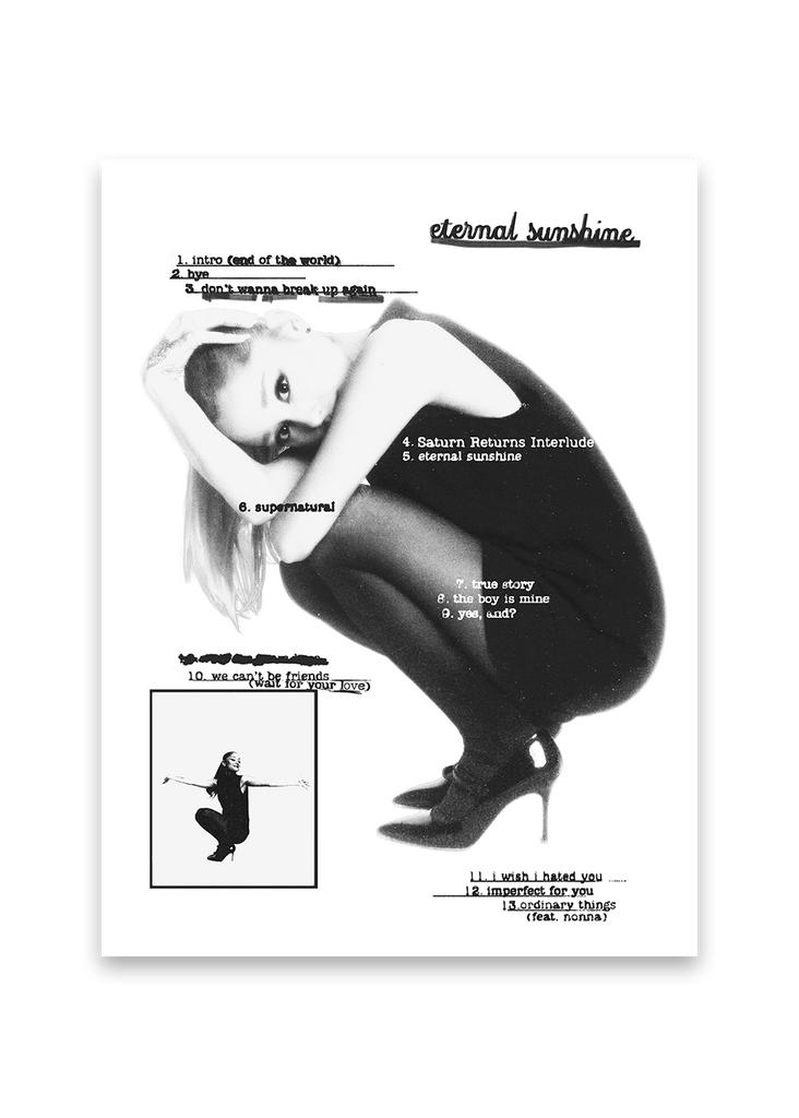 eternal sunshine tracklist poster (us exclusive) Ariana Grande Shop eternal sunshine tracklist poster (us exclusive) Ariana Grande Shop