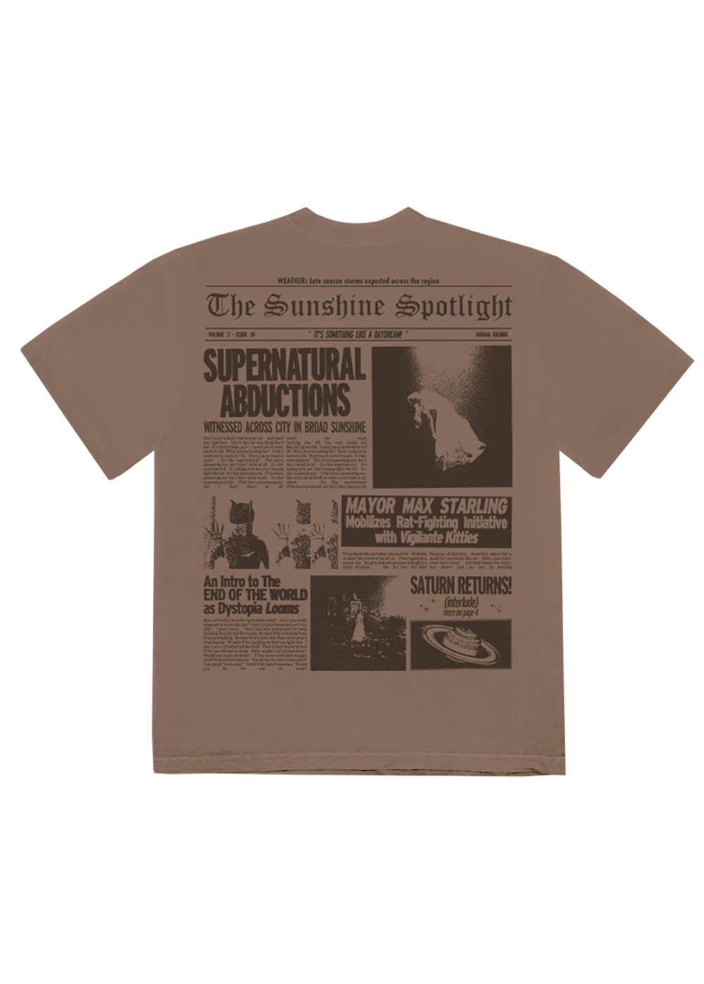 Brighter Days Newspaper T-Shirt Back