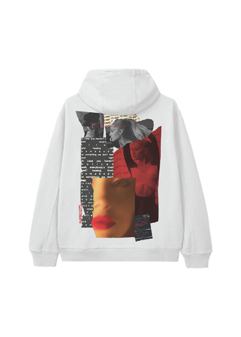 yes, and? collage hoodie back