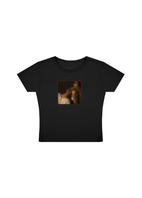ag7 cropped black t-shirt front