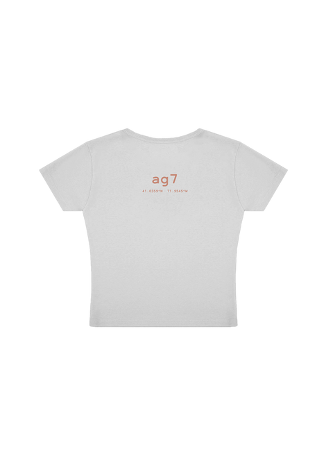 ag7 cropped white t-shirt back
