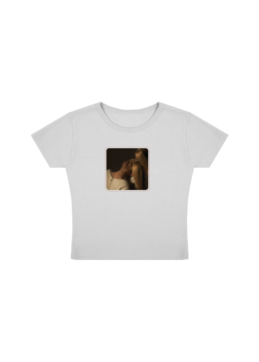 ag7 cropped white t-shirt front
