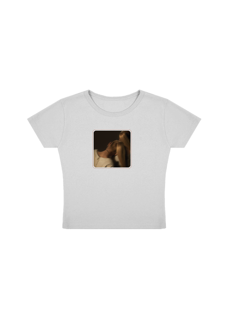 ag7 cropped white t-shirt front
